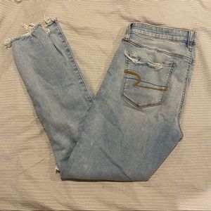american eagle size 10 light wash ripped jeans